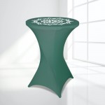 Personalized 3FT Stretch Spandex Round Cocktail Table Cover