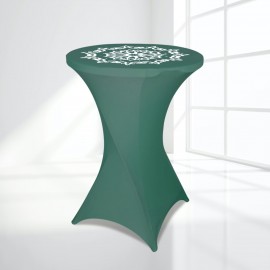 Personalized 3FT Stretch Spandex Round Cocktail Table Cover