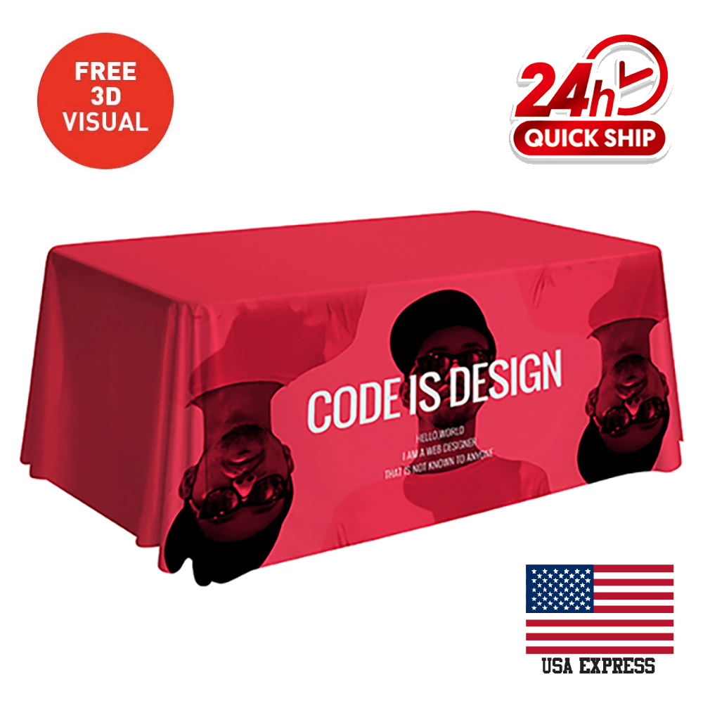 Personalized 6' Premium 4-Sided Table Throw