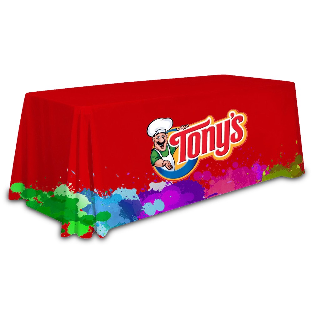 Promotional 6' Economy Table Throw in Polyester