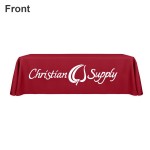 Logo Branded 8 Ft 3 Sided Open Back Rectangle Table Cloth