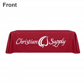 Logo Branded 8 Ft 3 Sided Open Back Rectangle Table Cloth