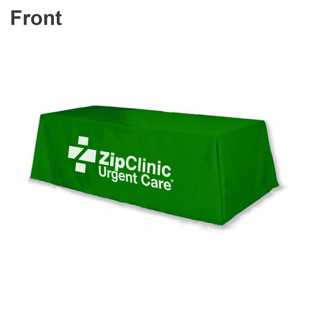 Logo Branded 8ft Open-back Rectangle Table Cloth