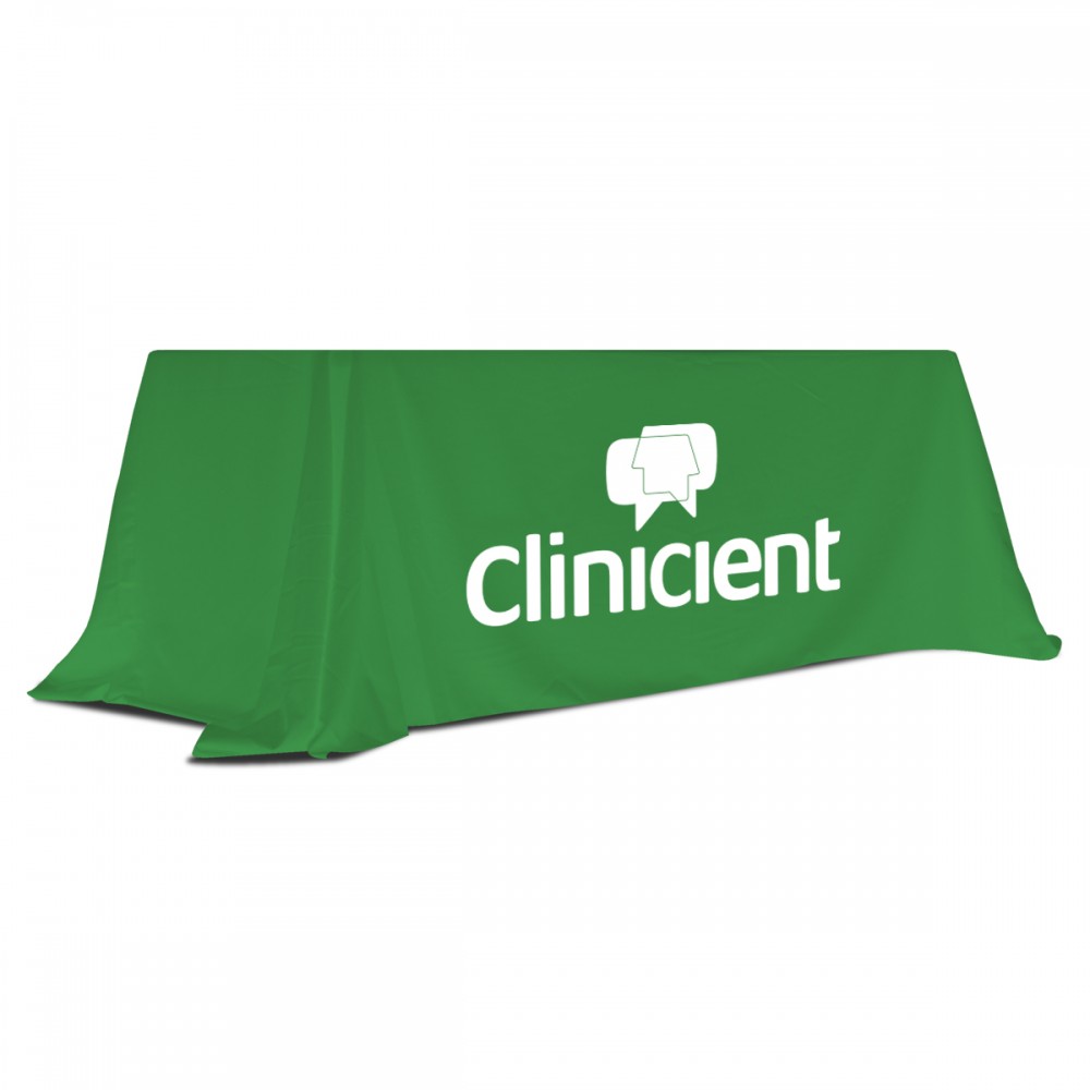 Custom Imprinted Green 6' - 8' Convertible Table Throw (Dynamic Adhesion or Screen Print) Custom Imprinted Green 6' - 8' Convertible Table Throw (Dynamic Adhesion or Screen Print)