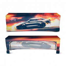 Logo Branded DisplaySplash 8' Fitted Open Back Table Cover