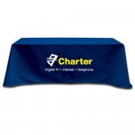 Flat 3-sided Table Cover - fits 8 foot standard table: Poly-Cotton with Logo