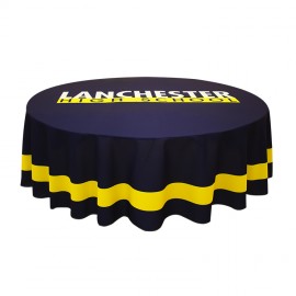 5' Round Throw with 19" Overhang with Logo  5