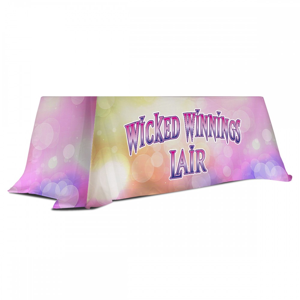 Custom Printed 6' Table Throw (Full-Color Dye-Sublimation, Sewing)