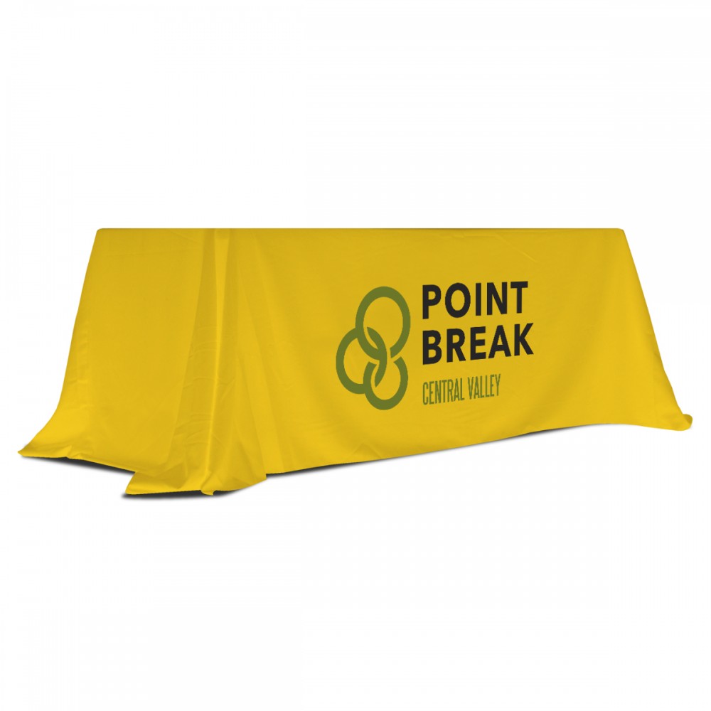 Custom Printed Yellow 6' Standard Table Throw (Full-Color Dynamic Adhesion) Custom Printed Yellow 6' Standard Table Throw (Full-Color Dynamic Adhesion)