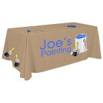 8ft x 30"T x 36"H - 4 Sided Standard Table Throws - Dye Sublimation - Made in the USA with Logo