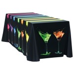 Promotional 4' Fully Dye Sublimated Seamless Deluxe Throw Table Cover