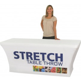 Logo Branded 4' Dye Sub Printed 36" High Stretch Table Throw  Logo Branded 4