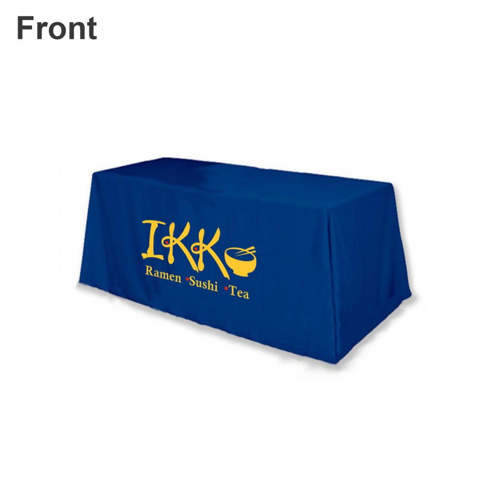Customized 4 Ft 3-Sided Fitted Table Cover