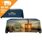 48 - Hour 6' Custom Throw Style Table Cover with Logo