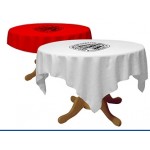 Custom Printed 36" Draped Round Table Throw (2 Color Print)