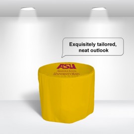 Logo Branded Round Fitted Table Covers in Full Color - Medium  Logo Branded Round Fitted Table Covers in Full Color - Medium