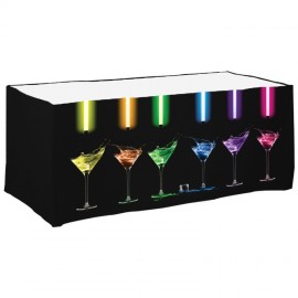 21' Flat Table Skirt Wrap - Front Panel Print with Logo  21