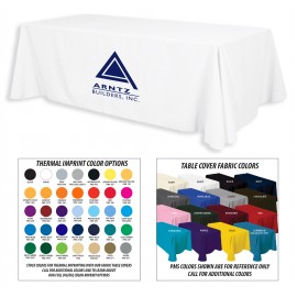 Personalized 8' Premium 1-Color Thermal Transfer Table Cover  Personalized 8