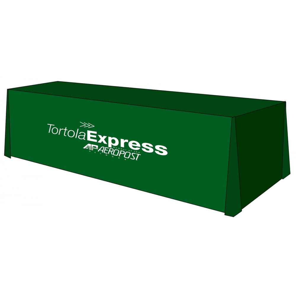 Custom Imprinted 8' Full Felt-Backed Vinyl Display Cloths with Silk Screen Custom Imprinted 8' Full Felt-Backed Vinyl Display Cloths with Silk Screen