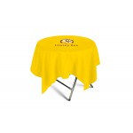 Square Non-Fitted Economy Table Cover - 6oz Polyester w Digital Print with Logo