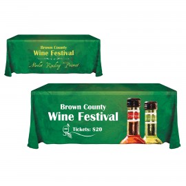 Custom 6' Knit Polyester Custom Throw Style Table Cover  Custom 6