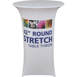 42" Round Stretch Table Throw (30" Diameter) with Logo