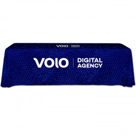 *BULK* 8' Econ 30"H Radius Fully Printed Throw Cover with Logo  *BULK* 8