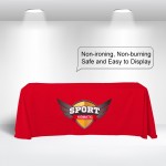 8' Table Cover w/ Open Back in Full Color Overall with Logo