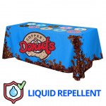 Personalized 6ft x 30"Top x 29"H - (Liquid Repellent) 4 Sided Standard Table Throw - Made in the USA