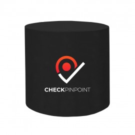 30" Round Barrel Table Cover, Fitted with Logo