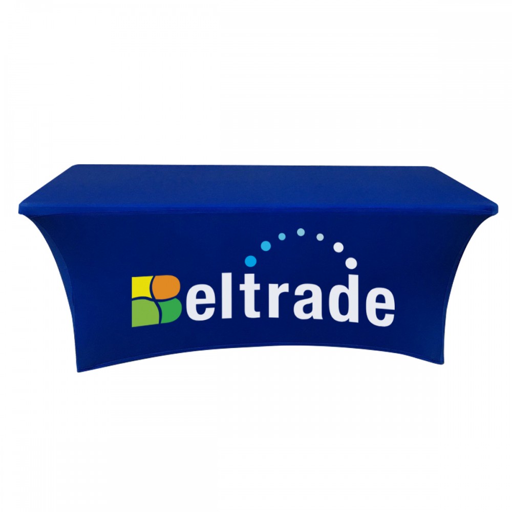 6' Stretch Table Cover (3-sided) with Logo