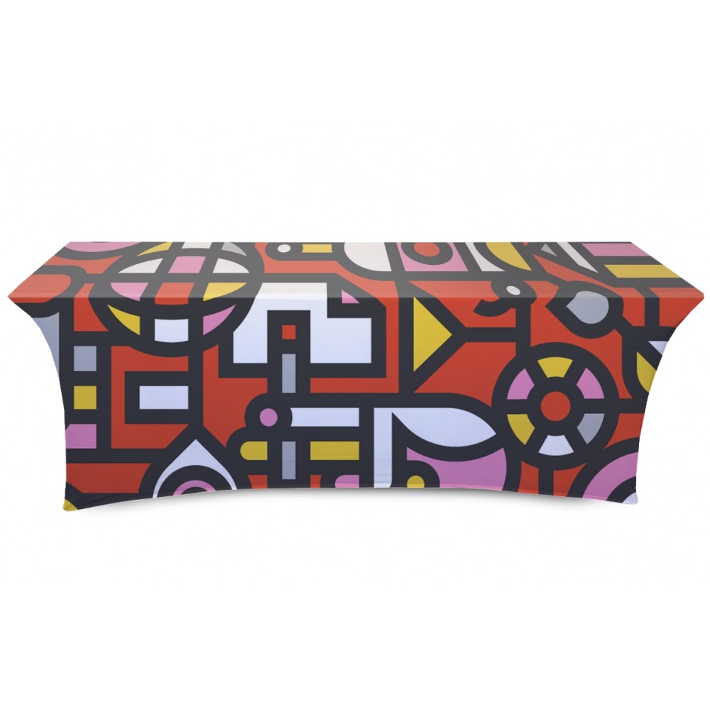 Logo Branded 3 Sided 8ft. Stretch Cover Logo Branded 3 Sided 8ft. Stretch Cover