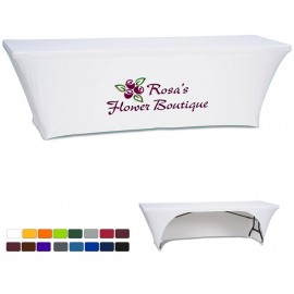 8'ft Open-Back Ultra-Fit Table Cover - Sublimation with Logo