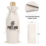 10OZ Canvas Wine Tote Bag with Logo