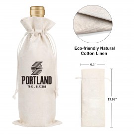 10OZ Canvas Wine Tote Bag with Logo
