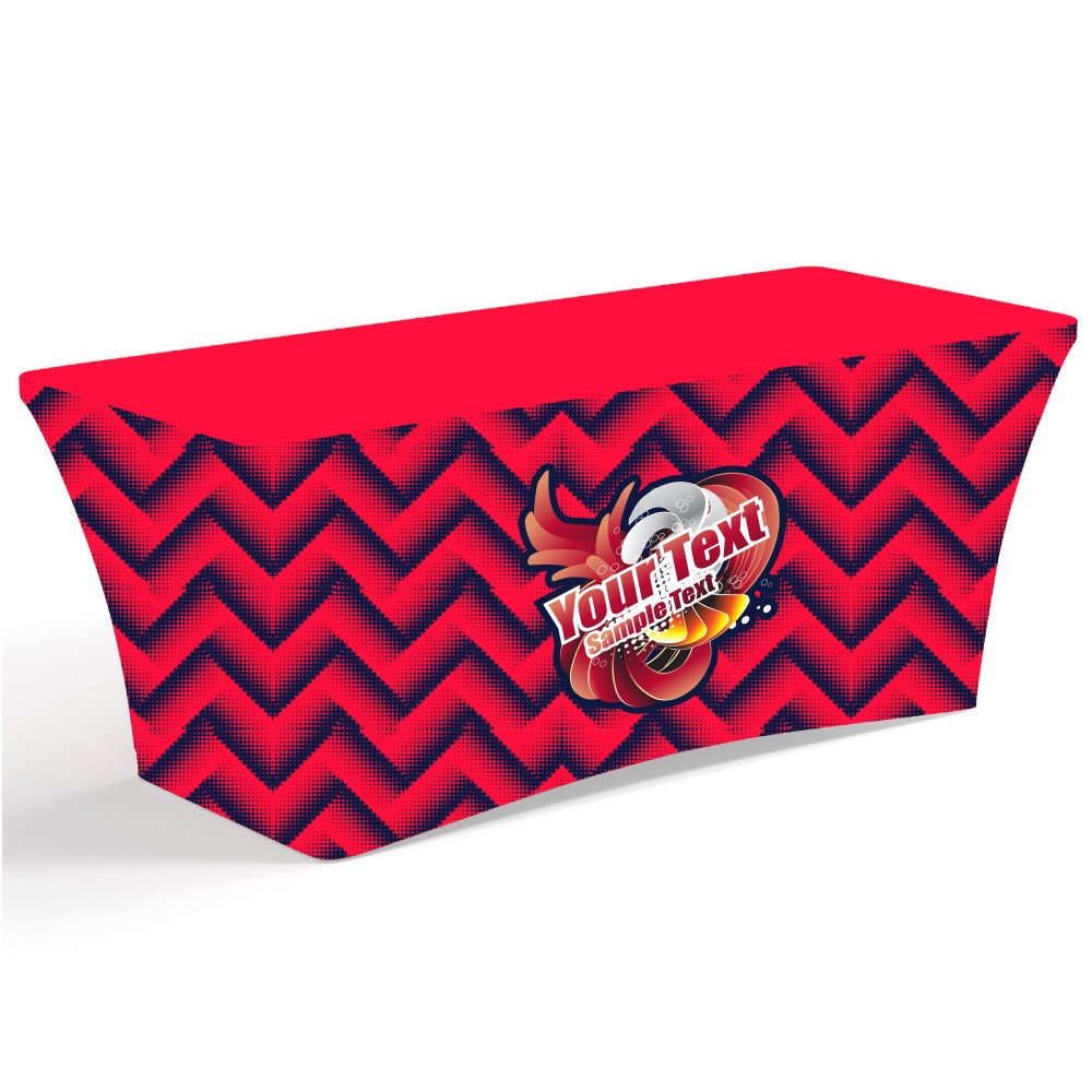 Standard 6' Stretch Tablecloth (Full Color Dye Sublimation) with Logo Standard 6' Stretch Tablecloth (Full Color Dye Sublimation) with Logo