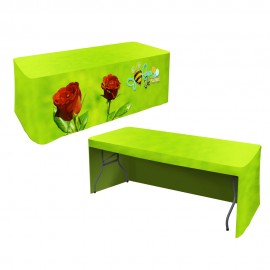Logo Branded All Over Full Color Dye Sub Table Cover - fitted poly 3-sided, fits 6' table  Logo Branded All Over Full Color Dye Sub Table Cover - fitted poly 3-sided, fits 6
