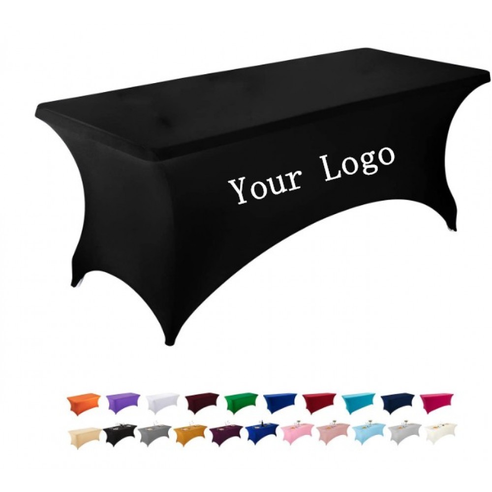 Personalized 6' Open Back Stretch Table Cover (Full Color Dye Sublimation)