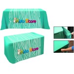 Polyester Convertible Fitted Table Cover w/ All Over Full Color (4' to 6' Table) Custom Printed
