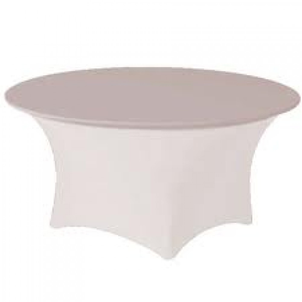 30" Round Spandex Styled Contour Fitted Display Cloth with Printed logo Logo Branded 30" Round Spandex Styled Contour Fitted Display Cloth with Printed logo Logo Branded