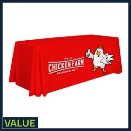 Personalized Value - 6 ft. x 30"Top x 29"H - 4 Sided Hemmed Standard Table Throw(Full Coverage Dye Sublimation)