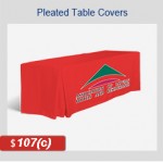 Logo Branded Pleats Corners Tablecloth 4 feet