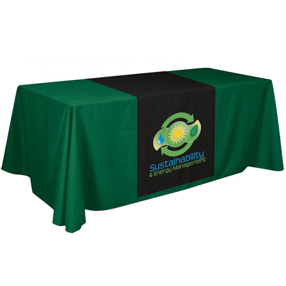60"x108" Non-Woven Tablecloth w/ 20" Silk Screen Logo Branded 60"x108" Non-Woven Tablecloth w/ 20" Silk Screen Logo Branded
