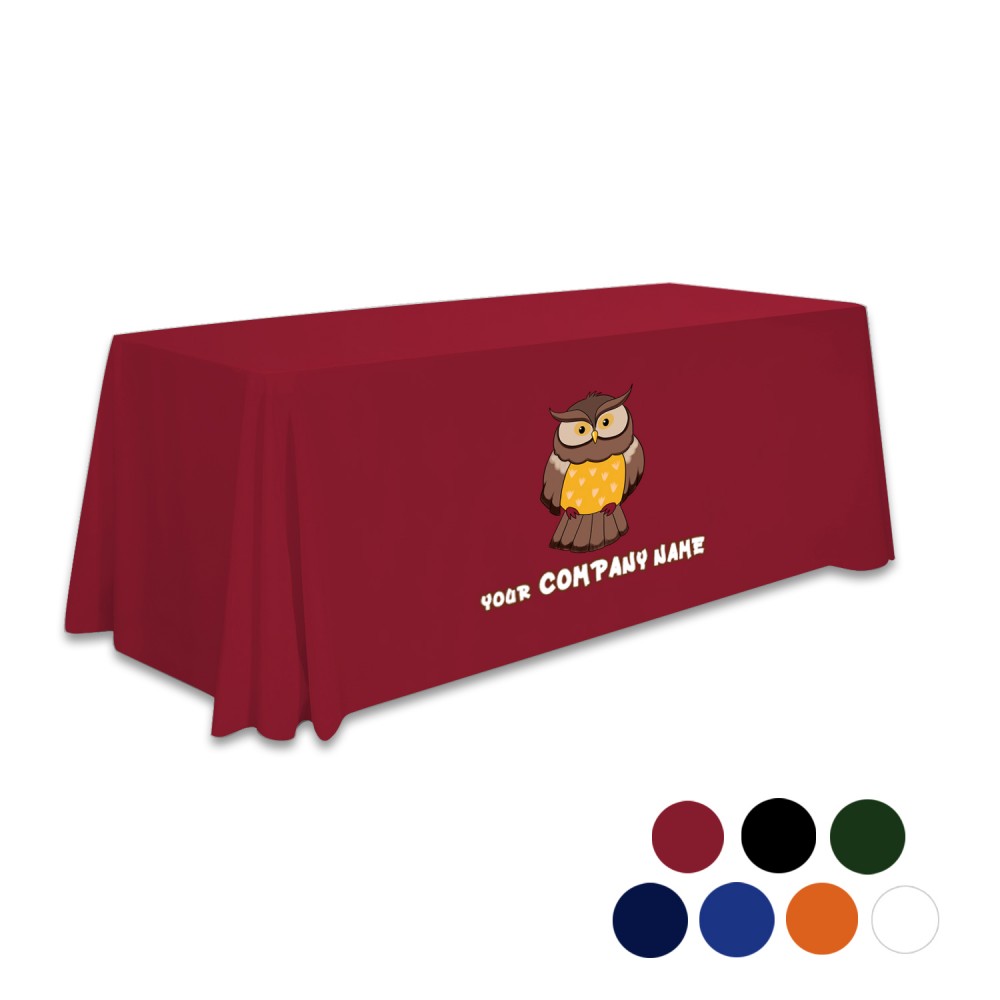 Custom Printed 6' Standard Table Throw (Full-Color Front Only) Custom Printed 6' Standard Table Throw (Full-Color Front Only)