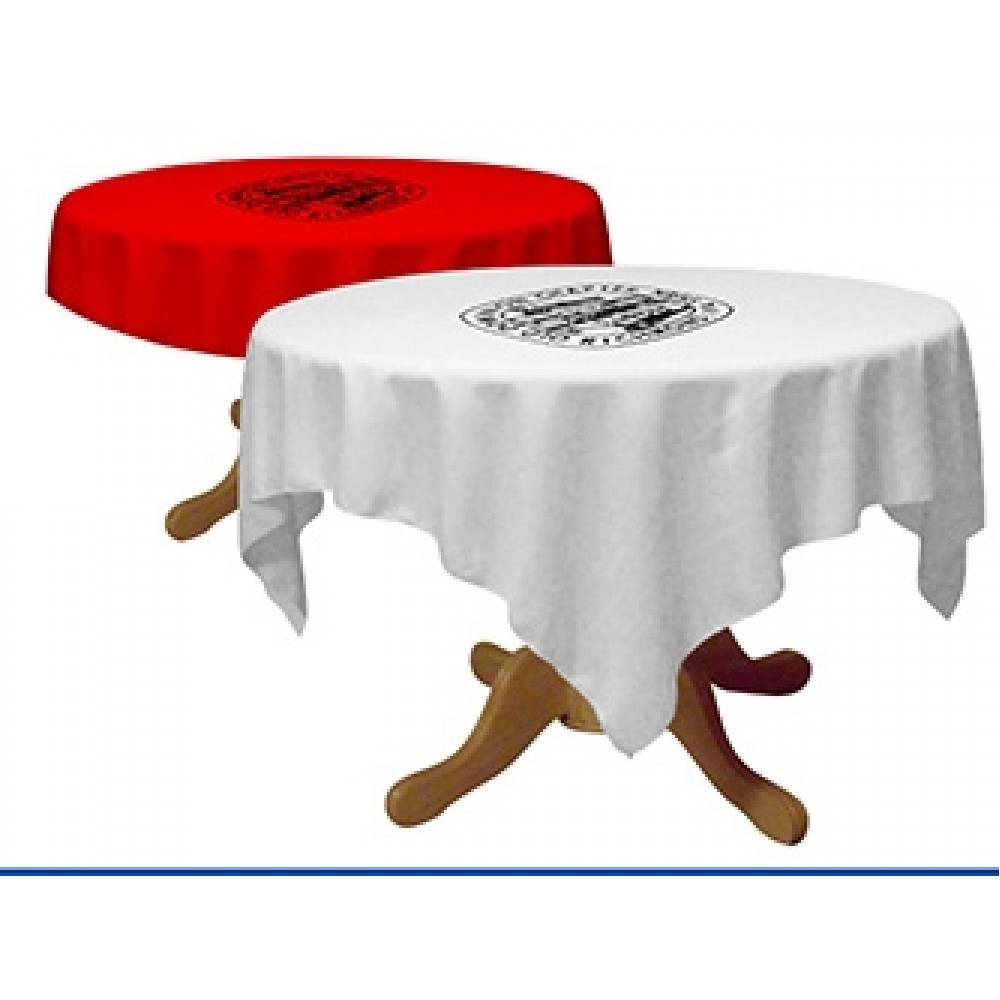 30" Draped Square Table Throw (1 Color Print) with Logo