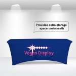6' Stretch Table Covers with Zipper in Full Color Overall with Logo