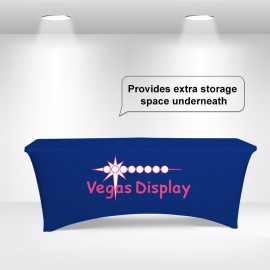 6' Stretch Table Covers with Zipper in Full Color Overall with Logo  6