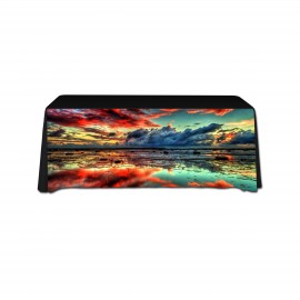 6' Full 30"H Front Only Printed Throw Cover with Logo  6