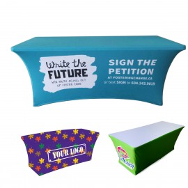 6 Ft 4-Sided Stretch Table Cover with Logo  6 Ft 4-Sided Stretch Table Cover with Logo