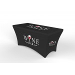 Full Dye Sub 4' Stretch Table Cover, Spandex with Logo